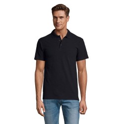 Polo Homme Personnalisé 210g Éco-responsable SPRING II Matières : coton Taille textile : L Couleurs : bleu marine marquage coule