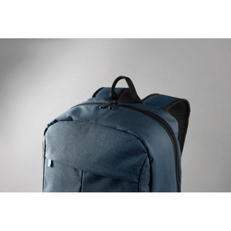 Sac à dos bicolore 360D personnalisé pour ordinateur - Stockholm Bag Matières : PET Couleurs : bleu goodies publicitaire événeme