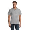Polo Homme Personnalisé 210g Éco-responsable SPRING II Matières : coton Taille textile : 5XL Couleurs : gris chiné personnalisat