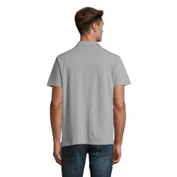 Polo Homme Personnalisé 210g Éco-responsable SPRING II Matières : coton Taille textile : 5XL Couleurs : gris chiné objet promo p
