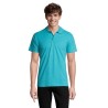 Polo Homme Personnalisé 210g Éco-responsable SPRING II Matières : coton Taille textile : M Couleurs : bleu atoll objet promotion