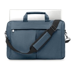 Sacoche Trolley Adaptable Éco-responsable pour Ordinateur STOCKHOLM Matières : PET Couleurs : bleu marquage laser ultra précis