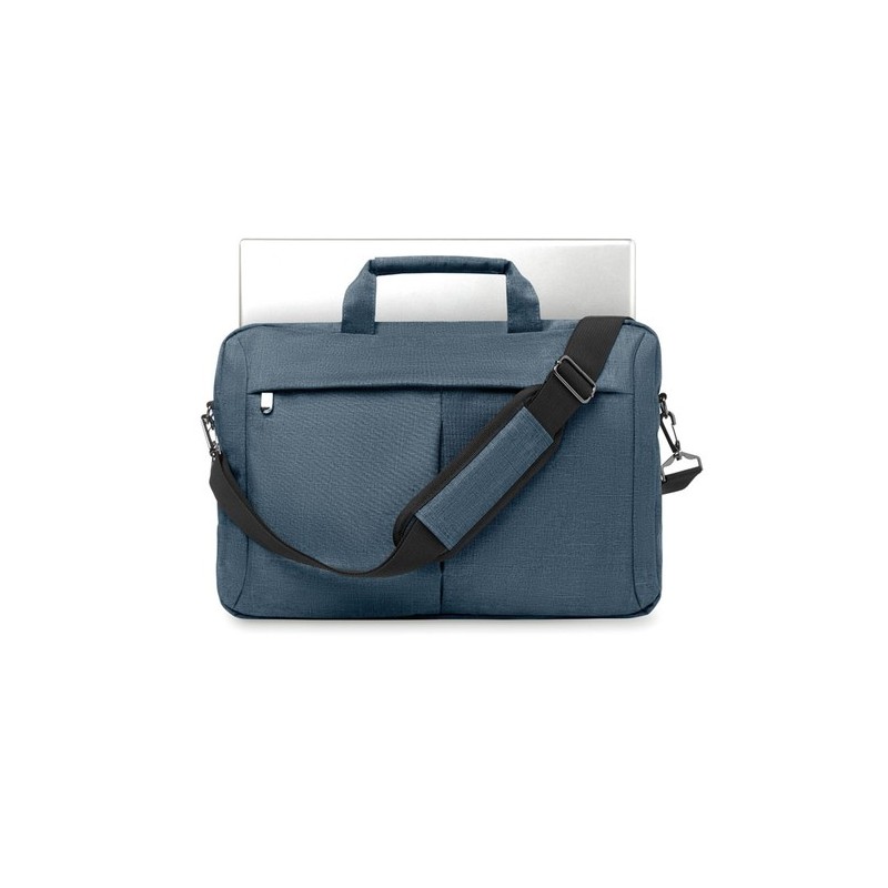 Sacoche Trolley Adaptable Éco-responsable pour Ordinateur STOCKHOLM Matières : PET Couleurs : bleu marquage laser ultra précis