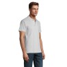 Polo Homme Personnalisé 210g Éco-responsable SPRING II Matières : coton Taille textile : L Couleurs : blanc chiné personnalisati