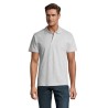 Polo Homme Personnalisé 210g Éco-responsable SPRING II Matières : coton Taille textile : S Couleurs : blanc chiné personnalisati