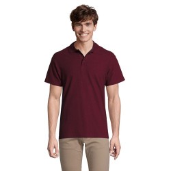 Polo Homme Personnalisé 210g Éco-responsable SPRING II Matières : coton Taille textile : S Couleurs : bordeaux personnalisable a