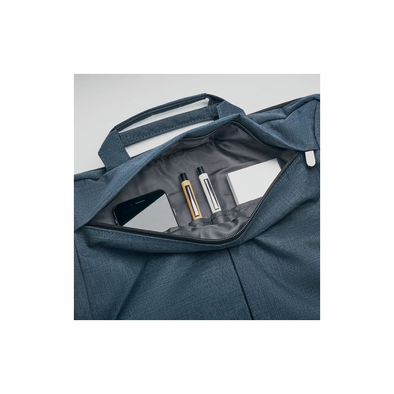 Sacoche Trolley Adaptable Éco-responsable pour Ordinateur STOCKHOLM Matières : PET Couleurs : bleu impression logo haute qualité