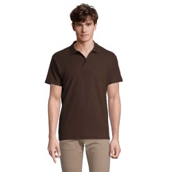 Polo Homme Personnalisé 210g Éco-responsable SPRING II Matières : coton Taille textile : M Couleurs : chocolat personnalisation 