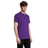 Polo Homme Personnalisé 210g Éco-responsable SPRING II Matières : coton Taille textile : XXL Couleurs : violet foncé cadeau entr