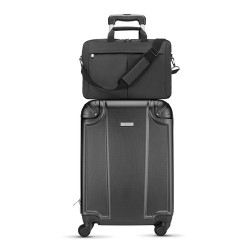 Sacoche Trolley Adaptable Éco-responsable pour Ordinateur STOCKHOLM Matières : PET Couleurs : gris personnalisation rapide en Fr