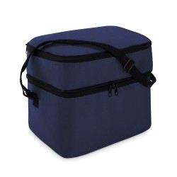 Sac isotherme personnalisé pratique à 2 compartiments CASEY Matières : polyéthylène (PE) Couleurs : bleu personnalisable avec vo