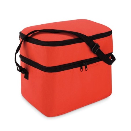 Sac isotherme personnalisé pratique à 2 compartiments CASEY Matières : polyéthylène (PE) Couleurs : rouge goodies publicitaire é