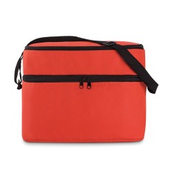Sac isotherme personnalisé pratique à 2 compartiments CASEY Matières : polyéthylène (PE) Couleurs : rouge goodies entreprise des