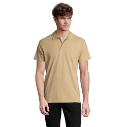 Polo Homme Personnalisé 210g Éco-responsable SPRING II Matières : coton Taille textile : XL Couleurs : sable personnalisation su