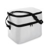 Sac isotherme personnalisé pratique à 2 compartiments CASEY Matières : polyéthylène (PE) Couleurs : blanc impression haute défin