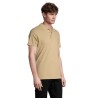 Polo Homme Personnalisé 210g Éco-responsable SPRING II Matières : coton Taille textile : XXL Couleurs : sable cadeau affaires él