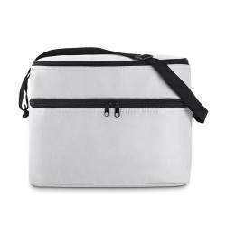 Sac isotherme personnalisé pratique à 2 compartiments CASEY Matières : polyéthylène (PE) Couleurs : blanc accessoire événementie