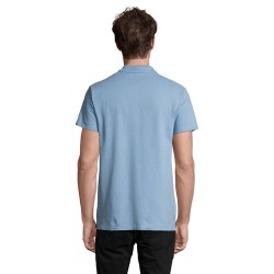 Polo Homme Personnalisé 210g Éco-responsable SPRING II Matières : coton Taille textile : XXL Couleurs : bleu ciel pur goodies pu