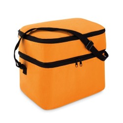 Sac isotherme personnalisé pratique à 2 compartiments CASEY Matières : polyéthylène (PE) Couleurs : orange livraison express 24h
