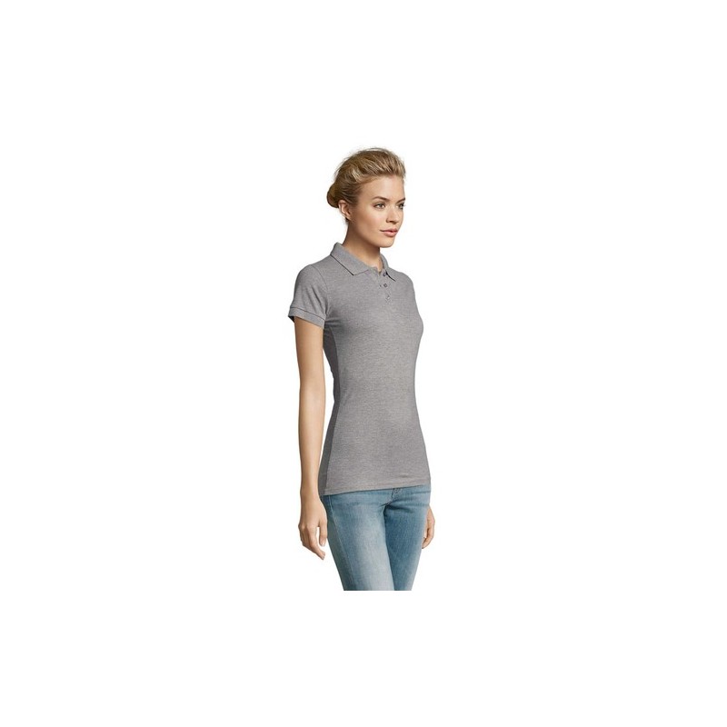 Polo Femme Personnalisable 100% Coton - SOL'S Matières : coton Taille textile : XL Couleurs : gris chiné objet promo petit budge