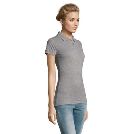 Polo Femme Personnalisable 100% Coton - SOL'S Matières : coton Taille textile : XL Couleurs : gris chiné objet promo petit budge