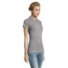 Polo Femme Personnalisable 100% Coton - SOL'S Matières : coton Taille textile : L Couleurs : gris chiné marquage laser ultra pré