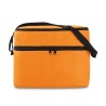 Sac isotherme personnalisé pratique à 2 compartiments CASEY Matières : polyéthylène (PE) Couleurs : orange personnalisation rapi