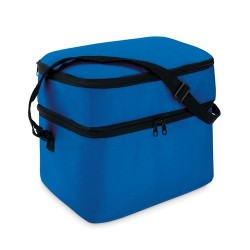 Sac isotherme personnalisé pratique à 2 compartiments CASEY Matières : polyéthylène (PE) Couleurs : bleu royal marquage laser ul