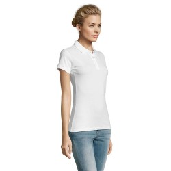 Polo Femme Personnalisable 100% Coton - SOL'S Matières : coton Taille textile : L Couleurs : blanc goodies publicitaire durable
