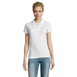 Polo Femme Personnalisable 100% Coton - SOL'S Matières : coton Taille textile : S Couleurs : blanc goodies publicitaire durable