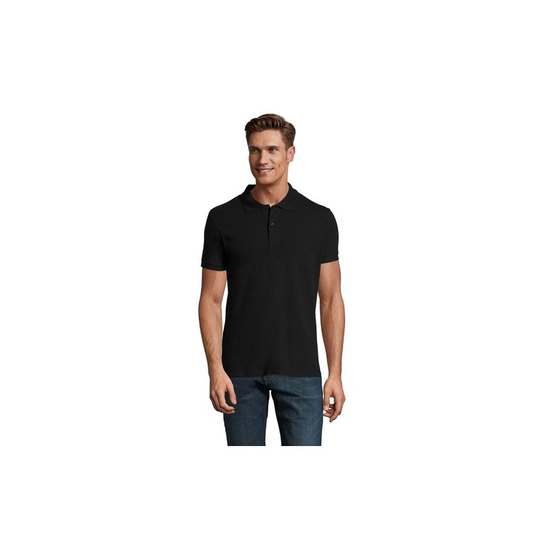 Polo Homme Personnalisable 180g Éco-responsable 100% Coton - PERFECT MEN Matières : coton Taille textile : L Couleurs : noir cad