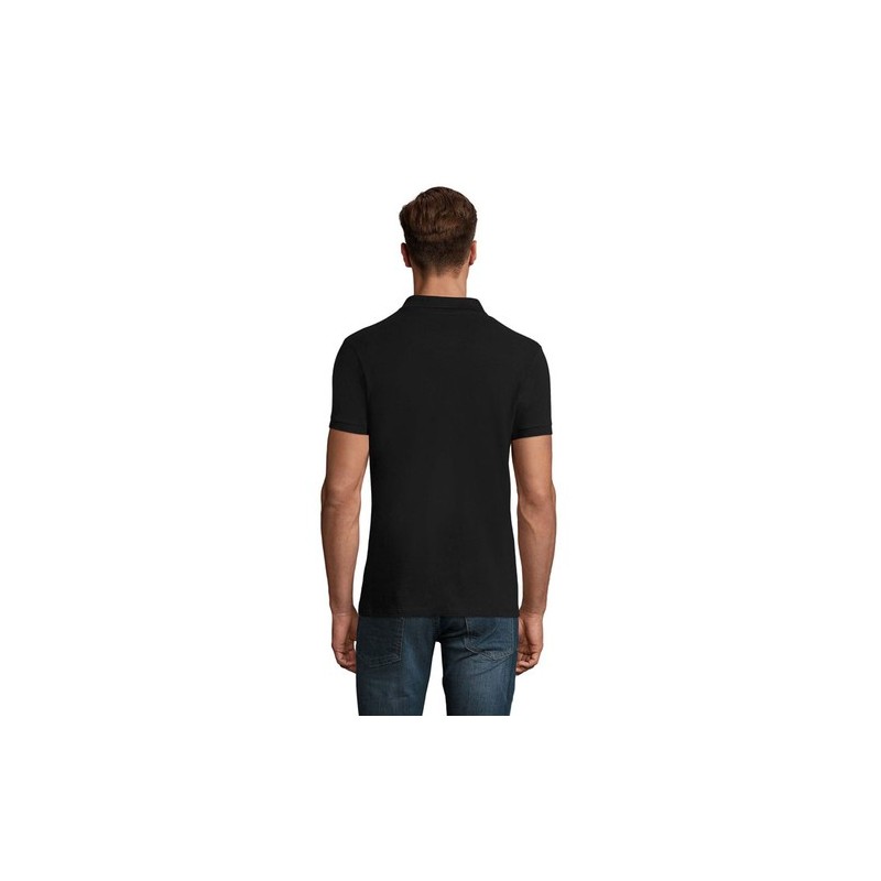 Polo Homme Personnalisable 180g Éco-responsable 100% Coton - PERFECT MEN Matières : coton Taille textile : L Couleurs : noir per