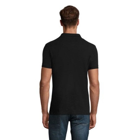 Polo Homme Personnalisable 180g Éco-responsable 100% Coton - PERFECT MEN Matières : coton Taille textile : L Couleurs : noir per