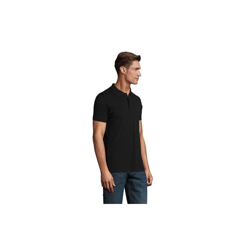 Polo Homme Personnalisable 180g Éco-responsable 100% Coton - PERFECT MEN Matières : coton Taille textile : L Couleurs : noir cad