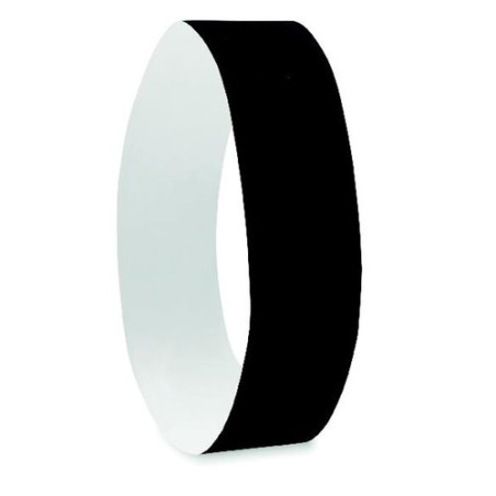 Bracelet Éco-responsable Personnalisable TYVEK® - Idéal pour Événements Matières : polyéthylène (PE) Couleurs : noir livraison e