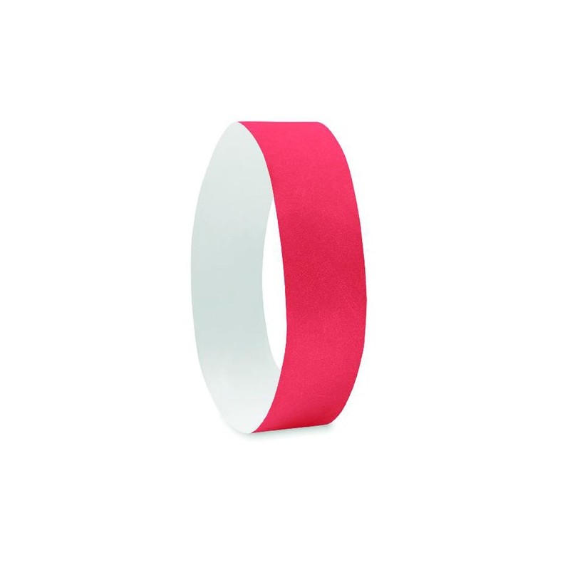 Bracelet Éco-responsable Personnalisable TYVEK® - Idéal pour Événements Matières : polyéthylène (PE) Couleurs : rouge marquage c