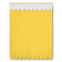 Bracelet Éco-responsable Personnalisable TYVEK® - Idéal pour Événements Matières : polyéthylène (PE) Couleurs : jaune goodies en