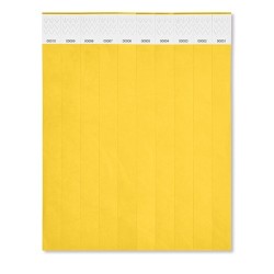 Bracelet Éco-responsable Personnalisable TYVEK® - Idéal pour Événements Matières : polyéthylène (PE) Couleurs : jaune goodies pu