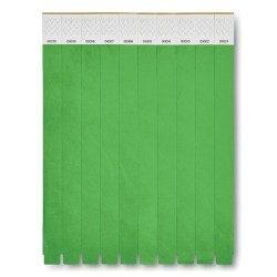 Bracelet Éco-responsable Personnalisable TYVEK® - Idéal pour Événements Matières : polyéthylène (PE) Couleurs : vert cadeau entr