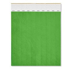 Bracelet Éco-responsable Personnalisable TYVEK® - Idéal pour Événements Matières : polyéthylène (PE) Couleurs : vert personnalis