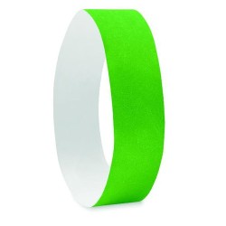 Bracelet Éco-responsable Personnalisable TYVEK® - Idéal pour Événements Matières : polyéthylène (PE) Couleurs : vert impression 