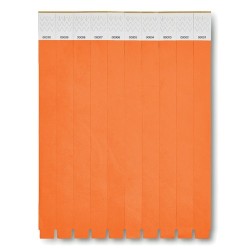 Bracelet Éco-responsable Personnalisable TYVEK® - Idéal pour Événements Matières : polyéthylène (PE) Couleurs : orange objet pro
