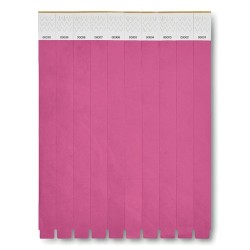 Bracelet Éco-responsable Personnalisable TYVEK® - Idéal pour Événements Matières : polyéthylène (PE) Couleurs : fuchsia accessoi