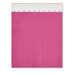 Bracelet Éco-responsable Personnalisable TYVEK® - Idéal pour Événements Matières : polyéthylène (PE) Couleurs : fuchsia objet pu