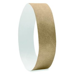 Bracelet Éco-responsable Personnalisable TYVEK® - Idéal pour Événements Matières : polyéthylène (PE) Couleurs : doré goodies per