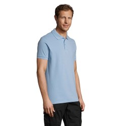 Polo Homme Personnalisable 180g Éco-responsable 100% Coton - PERFECT MEN Matières : coton Taille textile : M Couleurs : bleu cie