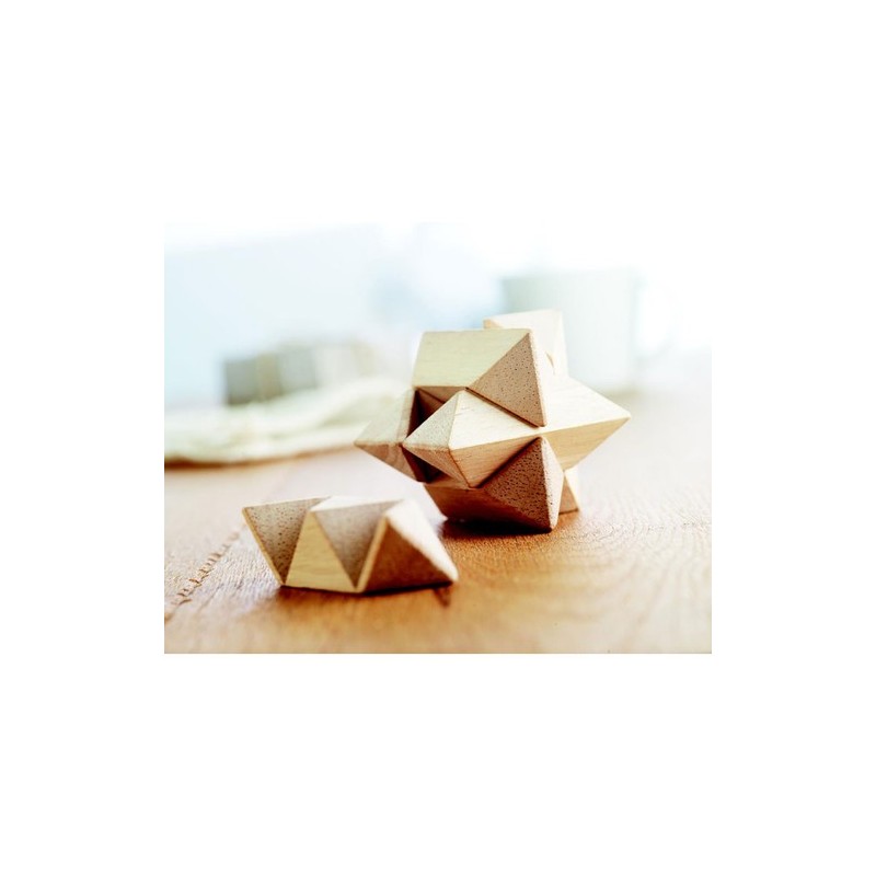 Casse-tête en Bois Personnalisé Étoile - Star Brain Teaser Matières : bois Couleurs : bois impression haute définition