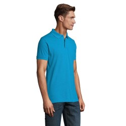 Polo Homme Personnalisable 180g Éco-responsable 100% Coton - PERFECT MEN Matières : coton Taille textile : S Couleurs : bleu aqu
