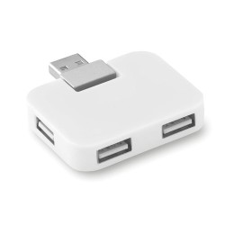 Hub USB 4 Ports Personnalisé SQUARE - Accessoire High-Tech pas cher Matières : ABS Couleurs : noir 2