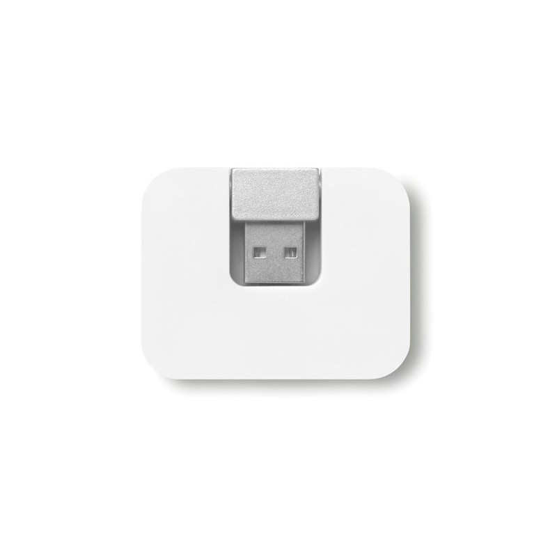 Hub USB 4 Ports Personnalisé SQUARE - Accessoire High-Tech pas cher Matières : ABS Couleurs : blanc impression haute définition